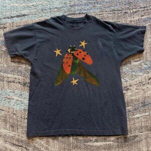 LADYBUG BLACK COTTON T-SHIRT
